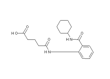 5-({2-[(cyclohexylamino)carbonyl]phenyl}amino)-5-oxopentanoic acid