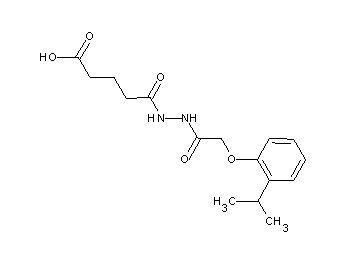 5-{2-[(2-isopropylphenoxy)acetyl]hydrazino}-5-oxopentanoic acid