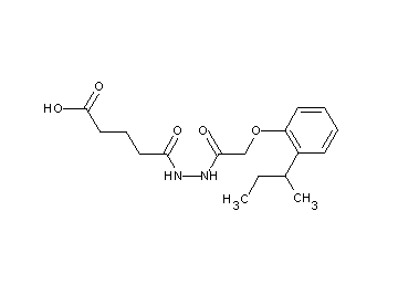 5-{2-[(2-sec-butylphenoxy)acetyl]hydrazino}-5-oxopentanoic acid