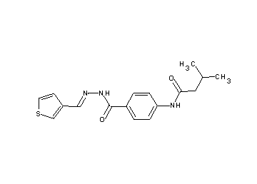 3-methyl-N-(4-{[2-(3-thienylmethylene)hydrazino]carbonyl}phenyl)butanamide