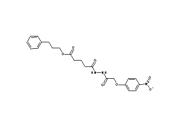 3-phenylpropyl 5-{2-[(4-nitrophenoxy)acetyl]hydrazino}-5-oxopentanoate - Click Image to Close