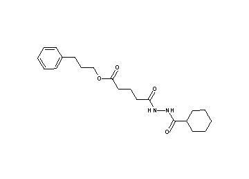 3-phenylpropyl 5-[2-(cyclohexylcarbonyl)hydrazino]-5-oxopentanoate - Click Image to Close