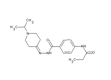 N-(4-{[2-(1-isopropyl-4-piperidinylidene)hydrazino]carbonyl}phenyl)propanamide
