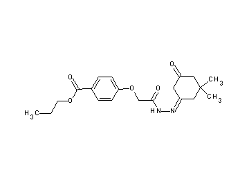 propyl 4-{2-[2-(3,3-dimethyl-5-oxocyclohexylidene)hydrazino]-2-oxoethoxy}benzoate - Click Image to Close
