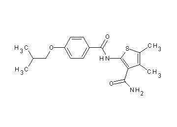 2-[(4-isobutoxybenzoyl)amino]-4,5-dimethyl-3-thiophenecarboxamide - Click Image to Close