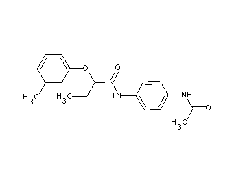 N-[4-(acetylamino)phenyl]-2-(3-methylphenoxy)butanamide