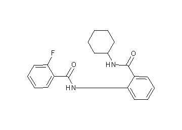 N-{2-[(cyclohexylamino)carbonyl]phenyl}-2-fluorobenzamide