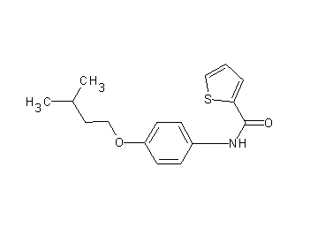 N-[4-(3-methylbutoxy)phenyl]-2-thiophenecarboxamide - Click Image to Close
