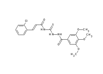 3-(2-chlorophenyl)-N-{[2-(3,4,5-trimethoxybenzoyl)hydrazino]carbonothioyl}acrylamide
