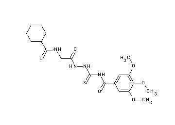 N-[(2-{[(cyclohexylcarbonyl)amino]acetyl}hydrazino)carbonothioyl]-3,4,5-trimethoxybenzamide (non-preferred name)