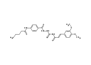 3-(3,4-dimethoxyphenyl)-N-({2-[4-(pentanoylamino)benzoyl]hydrazino}carbonothioyl)acrylamide