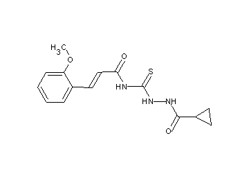 N-{[2-(cyclopropylcarbonyl)hydrazino]carbonothioyl}-3-(2-methoxyphenyl)acrylamide