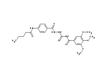 3,4,5-trimethoxy-N-({2-[4-(pentanoylamino)benzoyl]hydrazino}carbonothioyl)benzamide