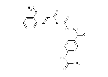 N-({2-[4-(acetylamino)benzoyl]hydrazino}carbonothioyl)-3-(2-methoxyphenyl)acrylamide