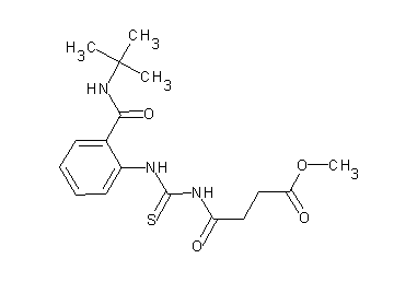 methyl 4-{[({2-[(tert-butylamino)carbonyl]phenyl}amino)carbonothioyl]amino}-4-oxobutanoate