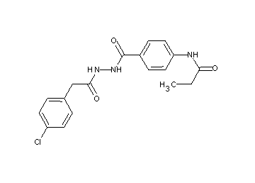 N-[4-({2-[(4-chlorophenyl)acetyl]hydrazino}carbonyl)phenyl]propanamide