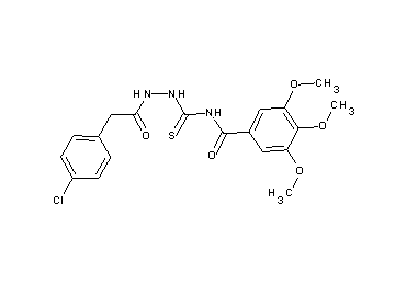 N-({2-[(4-chlorophenyl)acetyl]hydrazino}carbonothioyl)-3,4,5-trimethoxybenzamide