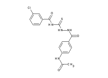 N-({2-[4-(acetylamino)benzoyl]hydrazino}carbonothioyl)-3-chlorobenzamide