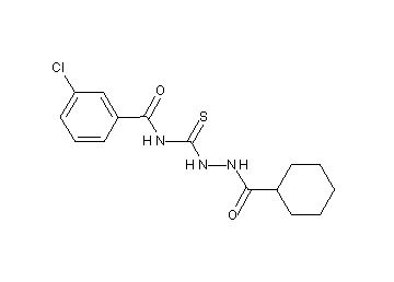 3-chloro-N-{[2-(cyclohexylcarbonyl)hydrazino]carbonothioyl}benzamide