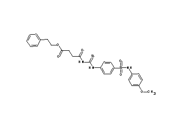 2-phenylethyl 4-({[(4-{[(4-methoxyphenyl)amino]sulfonyl}phenyl)amino]carbonothioyl}amino)-4-oxobutanoate