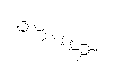 2-phenylethyl 4-({[(2,4-dichlorophenyl)amino]carbonothioyl}amino)-4-oxobutanoate