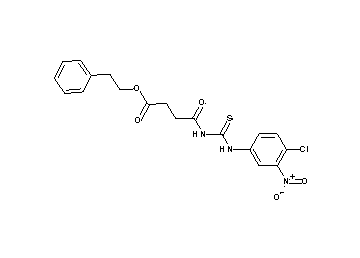 2-phenylethyl 4-({[(4-chloro-3-nitrophenyl)amino]carbonothioyl}amino)-4-oxobutanoate