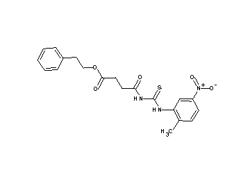 2-phenylethyl 4-({[(2-methyl-5-nitrophenyl)amino]carbonothioyl}amino)-4-oxobutanoate