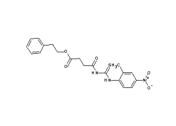 2-phenylethyl 4-({[(2-methyl-4-nitrophenyl)amino]carbonothioyl}amino)-4-oxobutanoate