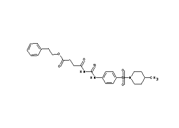 2-phenylethyl 4-{[({4-[(4-methyl-1-piperidinyl)sulfonyl]phenyl}amino)carbonothioyl]amino}-4-oxobutanoate