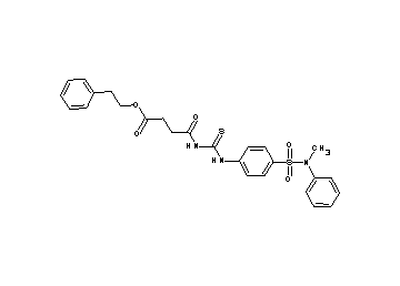2-phenylethyl 4-({[(4-{[methyl(phenyl)amino]sulfonyl}phenyl)amino]carbonothioyl}amino)-4-oxobutanoate