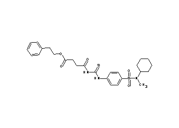 2-phenylethyl 4-({[(4-{[cyclohexyl(methyl)amino]sulfonyl}phenyl)amino]carbonothioyl}amino)-4-oxobutanoate
