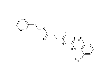 2-phenylethyl 4-({[(2,6-dimethylphenyl)amino]carbonothioyl}amino)-4-oxobutanoate
