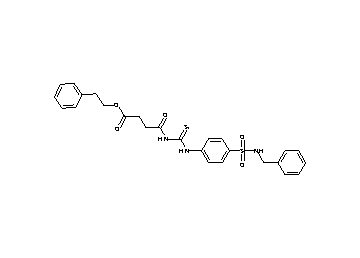 2-phenylethyl 4-{[({4-[(benzylamino)sulfonyl]phenyl}amino)carbonothioyl]amino}-4-oxobutanoate