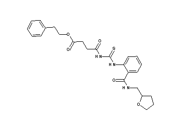 2-phenylethyl 4-oxo-4-({[(2-{[(tetrahydro-2-furanylmethyl)amino]carbonyl}phenyl)amino]carbonothioyl}amino)butanoate