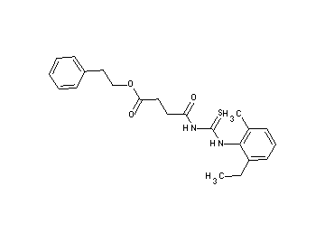 2-phenylethyl 4-({[(2-ethyl-6-methylphenyl)amino]carbonothioyl}amino)-4-oxobutanoate