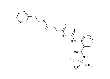 2-phenylethyl 4-{[({2-[(tert-butylamino)carbonyl]phenyl}amino)carbonothioyl]amino}-4-oxobutanoate