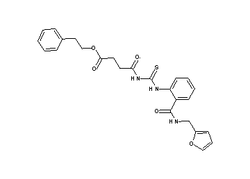 2-phenylethyl 4-({[(2-{[(2-furylmethyl)amino]carbonyl}phenyl)amino]carbonothioyl}amino)-4-oxobutanoate