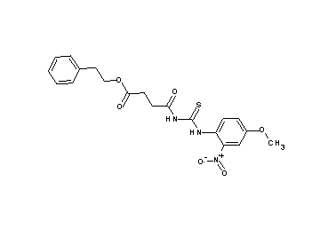 2-phenylethyl 4-({[(4-methoxy-2-nitrophenyl)amino]carbonothioyl}amino)-4-oxobutanoate