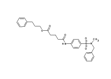 3-phenylpropyl 5-[(4-{[benzyl(methyl)amino]sulfonyl}phenyl)amino]-5-oxopentanoate