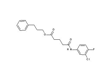 3-phenylpropyl 5-[(3-chloro-4-fluorophenyl)amino]-5-oxopentanoate