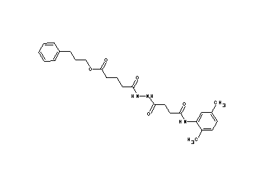 3-phenylpropyl 5-(2-{4-[(2,5-dimethylphenyl)amino]-4-oxobutanoyl}hydrazino)-5-oxopentanoate