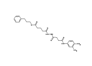 3-phenylpropyl 5-(2-{4-[(3,4-dimethylphenyl)amino]-4-oxobutanoyl}hydrazino)-5-oxopentanoate