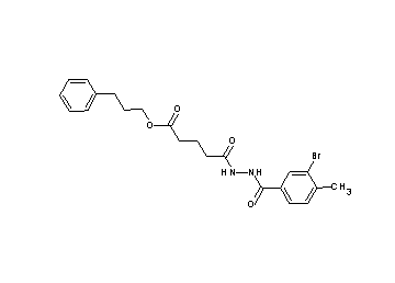 3-phenylpropyl 5-[2-(3-bromo-4-methylbenzoyl)hydrazino]-5-oxopentanoate