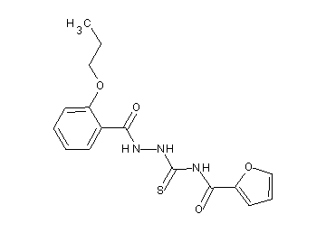 N-{[2-(2-propoxybenzoyl)hydrazino]carbonothioyl}-2-furamide - Click Image to Close