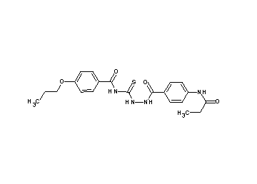 N-({2-[4-(propionylamino)benzoyl]hydrazino}carbonothioyl)-4-propoxybenzamide