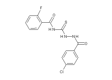 N-{[2-(4-chlorobenzoyl)hydrazino]carbonothioyl}-2-fluorobenzamide