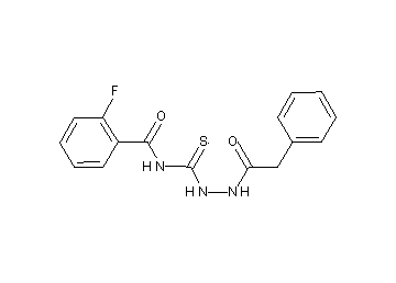2-fluoro-N-{[2-(phenylacetyl)hydrazino]carbonothioyl}benzamide
