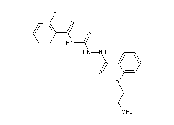 2-fluoro-N-{[2-(2-propoxybenzoyl)hydrazino]carbonothioyl}benzamide