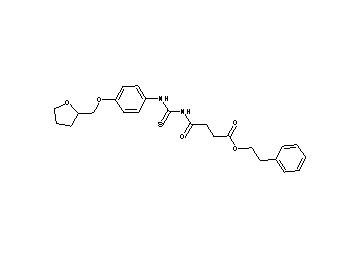 2-phenylethyl 4-oxo-4-[({[4-(tetrahydro-2-furanylmethoxy)phenyl]amino}carbonothioyl)amino]butanoate