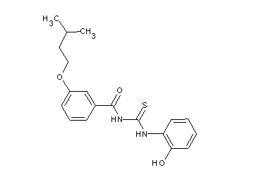 N-{[(2-hydroxyphenyl)amino]carbonothioyl}-3-(3-methylbutoxy)benzamide